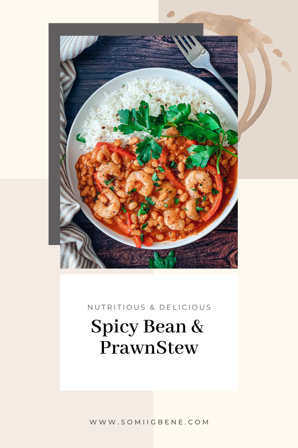 Spicy prawn and bean stew