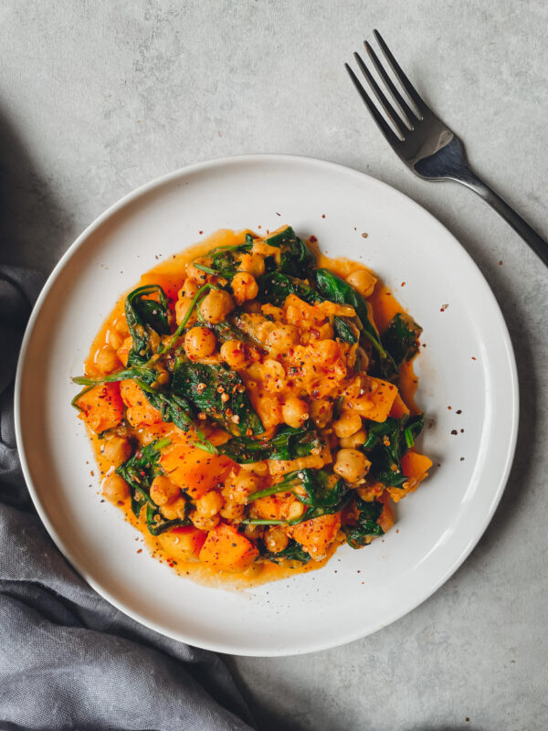 Caribbean Coconut Chickpea Curry with Squash and Spinach - The ...