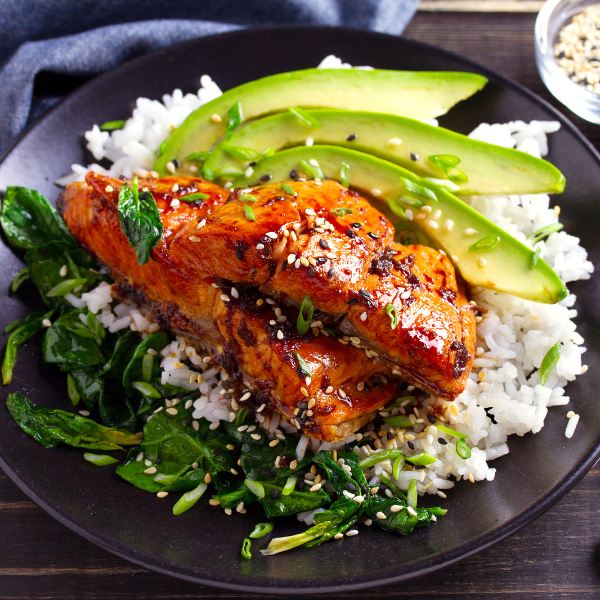 Boost calcium intake - greens with grilled salmon

