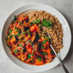 Wheatberry-with-aubergine-and-courgette-stew